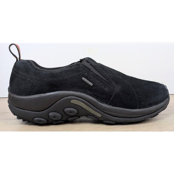 Merrell Mens Jungle Moc Suede Slip On Shoe 11.5 Black Waterproof Cushion J52929 - Picture 2 of 12